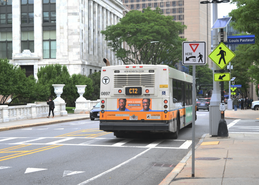 Many rely on buses to get to the Longwood Medical Area. (Source: Alex Strand (II))