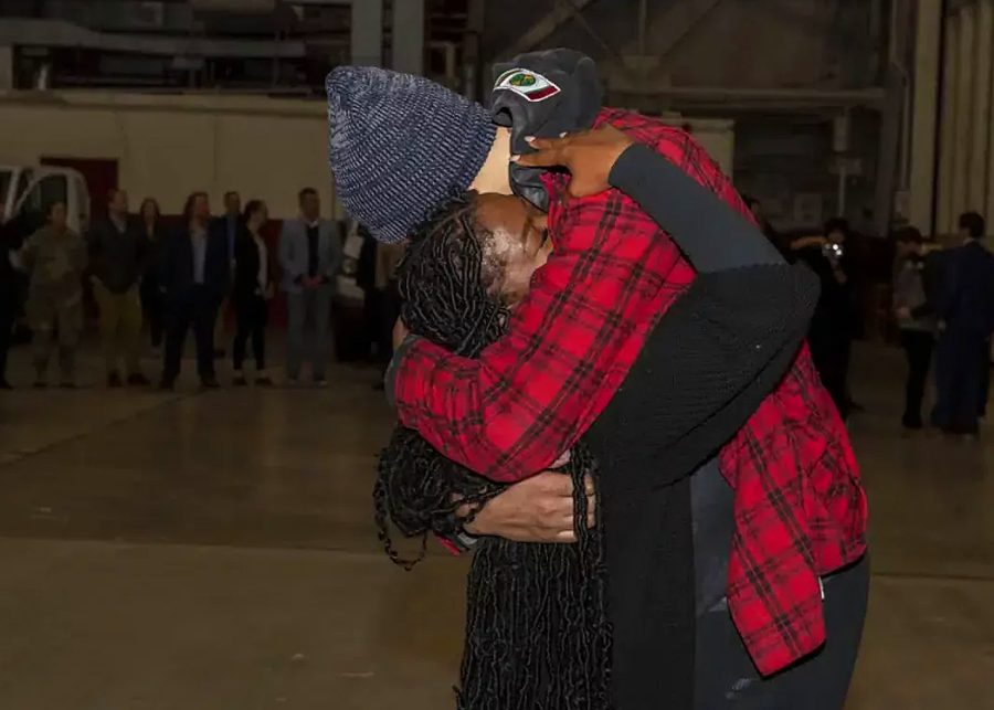 Brittney Griner reunites with wife Cherelle Griner. (Photo Credit: Miguel A. Negron/Associated Press)