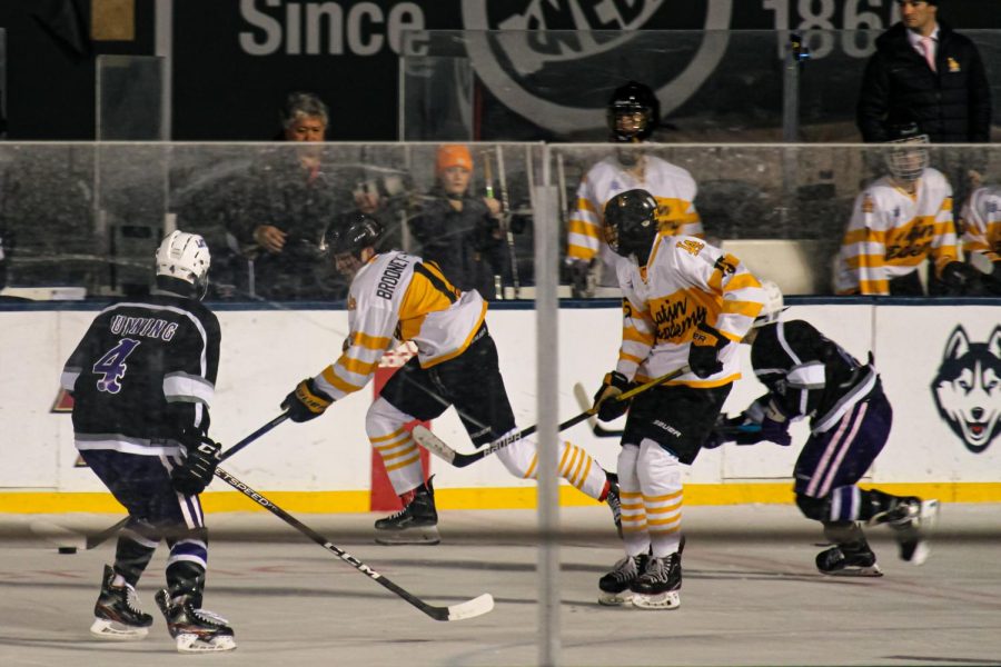 BLS boys’ hockey team plays BLA at Fenway Park, beating them 3-1.