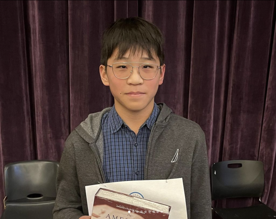 Brian Xu (VI) wins the BLS spelling bee. (Source: @blsthrives)