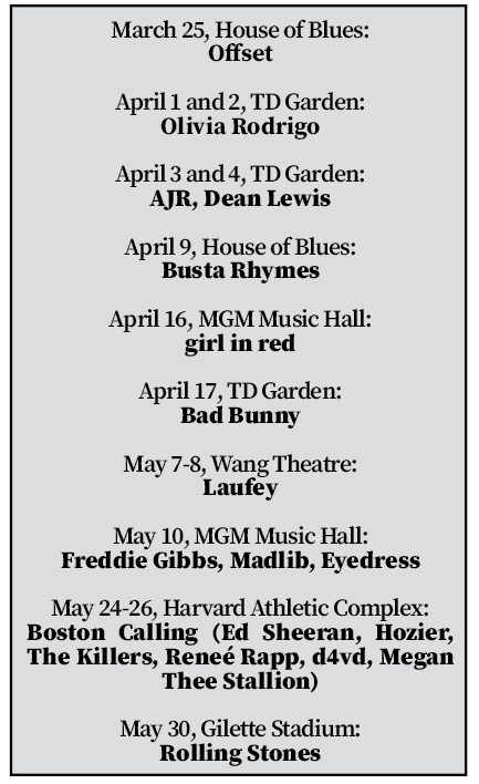 Upcoming Concerts in Boston