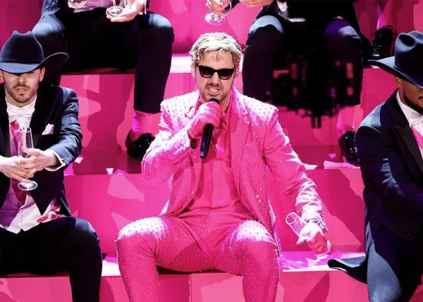 Ryan Gosling performs Im Just Ken at the 2024 Oscars. (Source: Rich Polk)