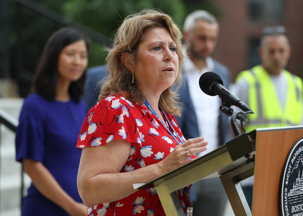 Mary Skipper speaks at the BPS School Choice Program meeting. (Source: Nancy Lane)