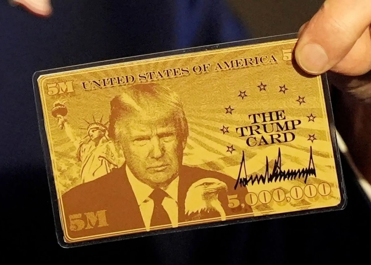 President Trump unveils his new “gold card” visa program. (Source: Reuters)