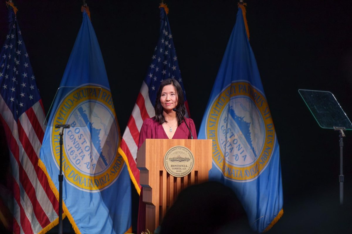 Mayor Michelle Wu receives a standing ovation. (Source: Alex Le (I))