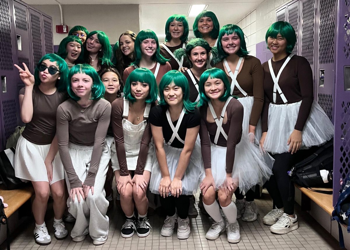 BLS girls’ volleyball wins the Halloween contest as Oompa Loompas. (Source: Cynthia Wang (I))
