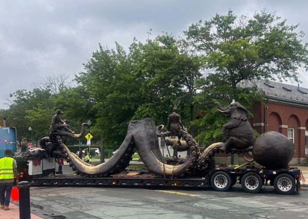 Gillie and Marc Schattner’s Wildlife Wonders is installed in Charlestown. (Source: Ross Wilson (I))