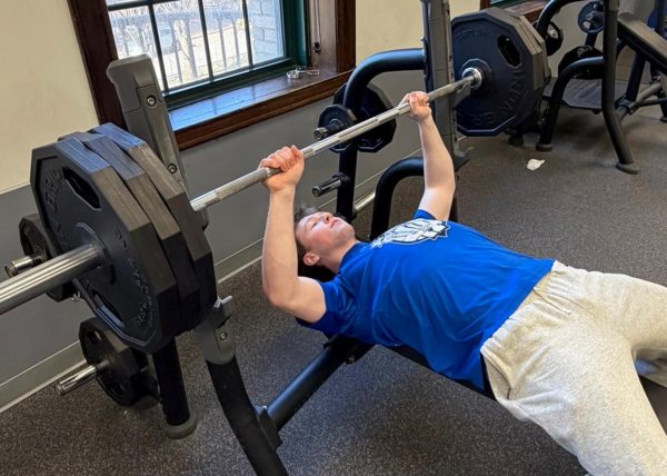 Anthony Lohan (II) perfects his bench press. (Source: Abubakor Abanoor (II))